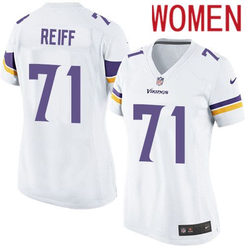 Cheap Women Minnesota Vikings 71 Riley Reiff Nike White Player Game NFL Jersey